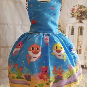 Vestido  Baby Shark azul