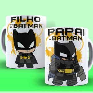 Kit 2 Canecas Batman Pai e Filho (a)