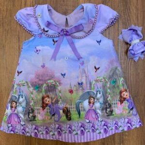 Vestido Trapézio  Princesa Sofia