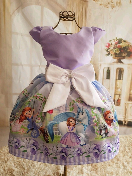 VESTIDO PRINCESA SOFIA 2 ANOS PRONTA ENTREGA.